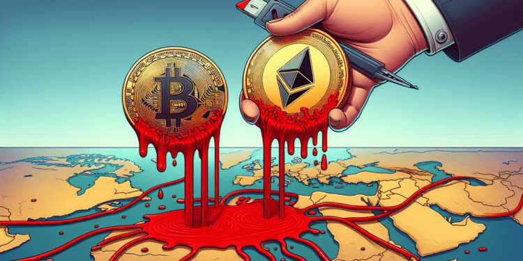 Crypto Crash: Bitcoin and Ethereum Nose-Dive Amid Middle East Tensions