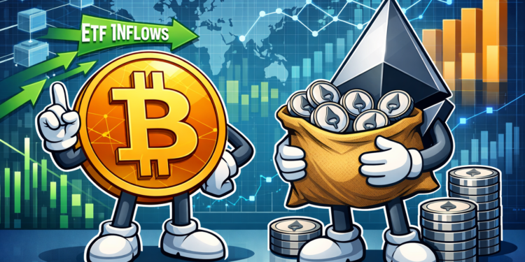 Bitcoin ETF Draws Cash as Investors Load Up on Ethereum